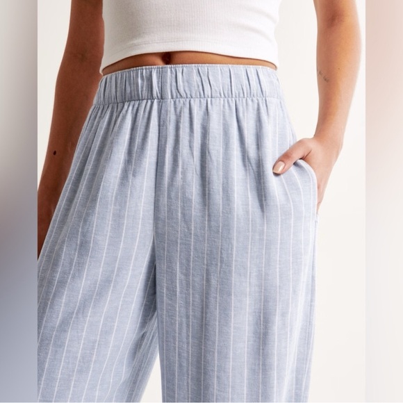 Abercrombie Linen blend pull on pant - Picture 2 of 5